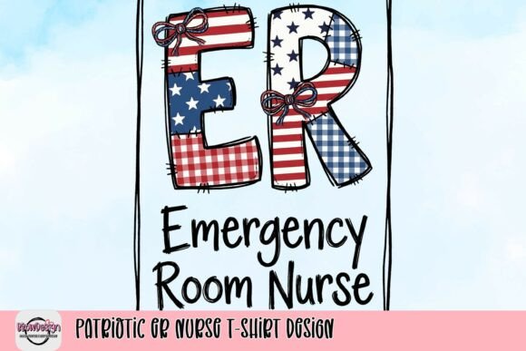 Download Patriotic ER Nurse T-Shirt Design - Premium Bundle