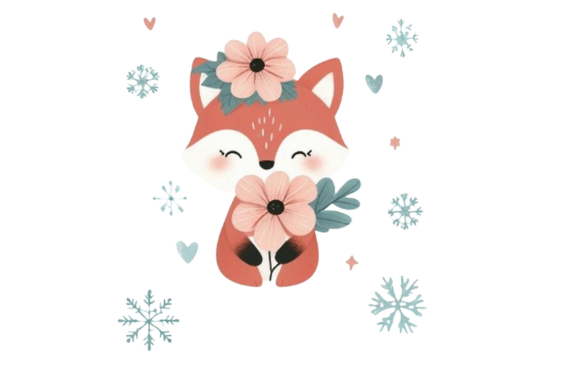 Download Cute Winter Fox PNG Sublimation - Winter fox png Collection