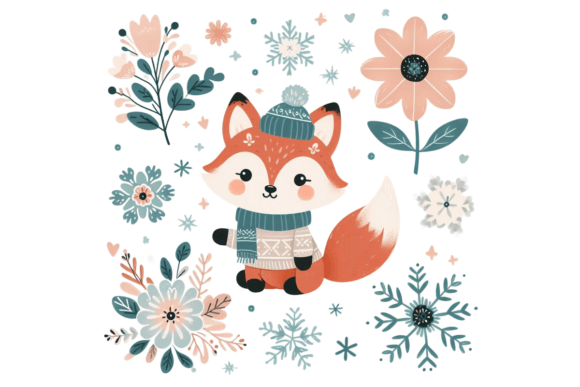 Download Cute Winter Fox PNG Sublimation - Winter fox png Collection