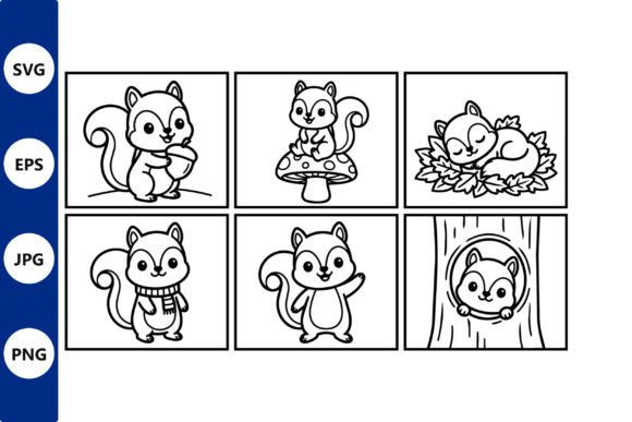 Download Cute Woodland Animals Panel Vector - Woodland animals Collection