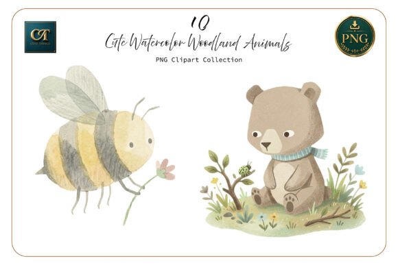 Download Cute Watercolor Woodland Animals Set - Woodland animals Collection