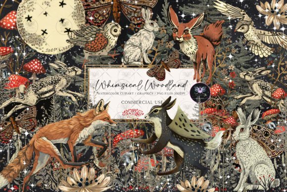 Download Woodland Animals Whimsical Clipart - Woodland animals Collection