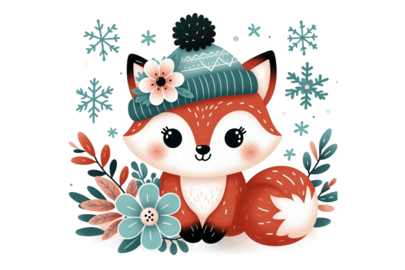 Download Cute Winter Fox PNG Sublimation - Winter fox png Collection