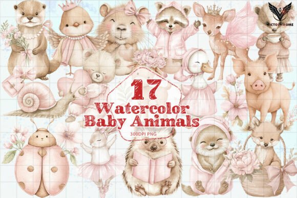 Download Watercolor Baby Animals PNG - Baby animals Collection