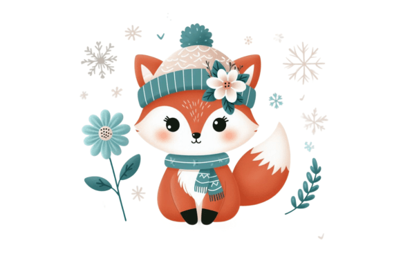 Download Cute Winter Fox PNG Sublimation - Winter fox png Collection