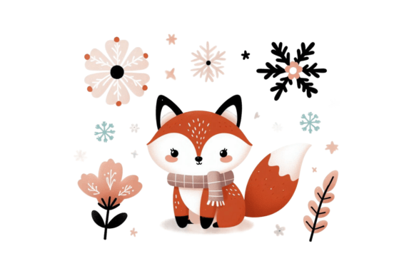 Download Cute Winter Fox PNG Sublimation - Winter fox png Collection