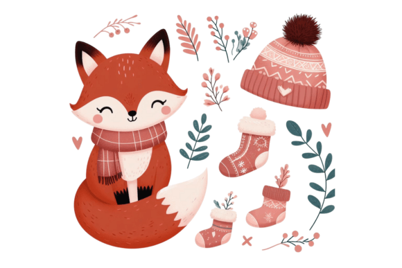Download Cute Winter Fox PNG Sublimation - Winter fox png Collection