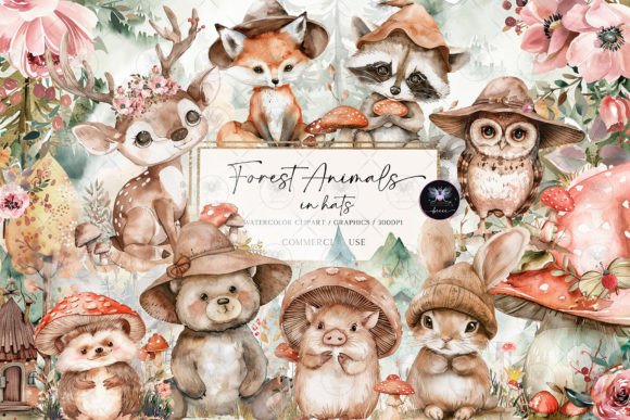 Download Woodland Animals Clipart Watercolor - Woodland animals Collection