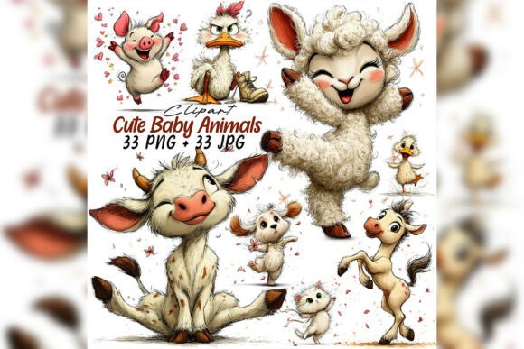 Download Whimsical Baby Animals Clipart Baby Png - Baby animals Collection