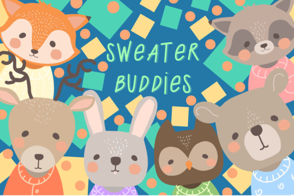 Download Sweater Buddies Woodland Animals Clipart - Woodland animals Collection