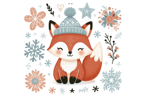 Download Cute Winter Fox PNG Sublimation - Winter fox png Collection