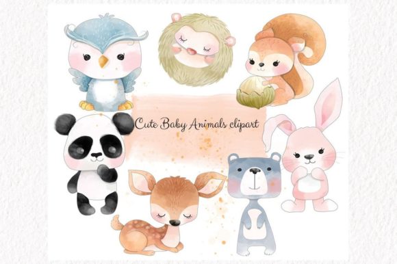 Download Baby Animals, Woodland Clipart - Baby animals Collection