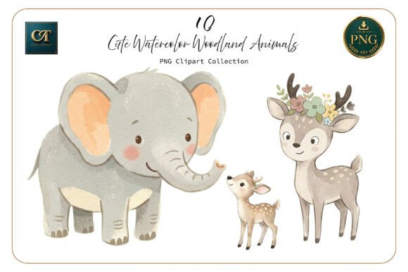 Download Cute Watercolor Woodland Animals - Woodland animals Collection