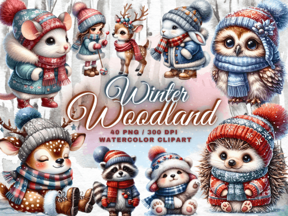 Download Winter Clipart Woodland Animals Clipart - Woodland animals Collection