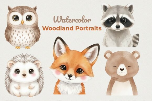Download Cute Watercolor Woodland Animals - Woodland animals Collection