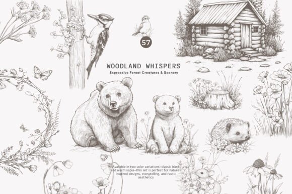 Download Woodland Clipart Forest Animals Set - Woodland clipart Collection