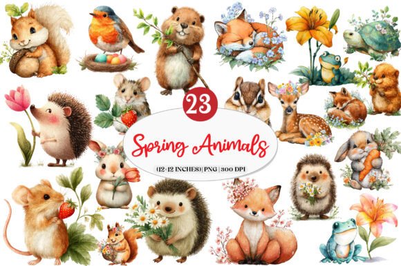 Download Forest Spring Woodland Animals Clipart - Woodland animals Collection