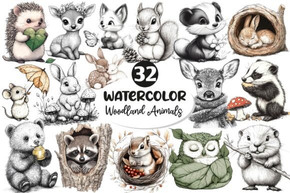 Download Woodland Baby Animals Clipart - Baby animals Collection