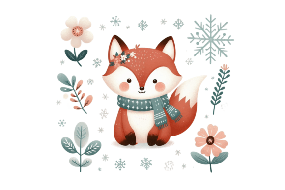 Download Cute Winter Fox PNG Sublimation - Winter fox png Collection
