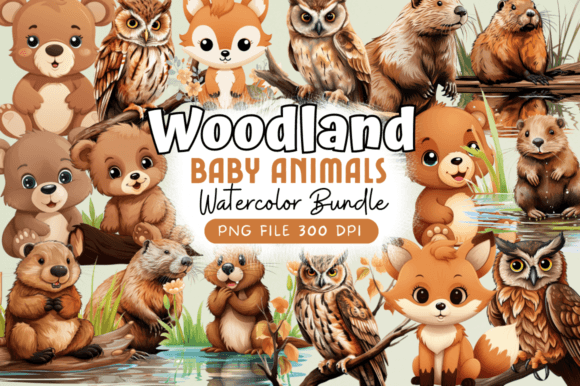 Download Woodland Baby Animals Clipart Bundle - Baby animals Collection
