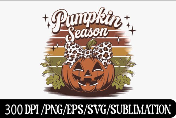 Download Pumpkin Season Retro Fall Pumpkin Bow - Premium Resources